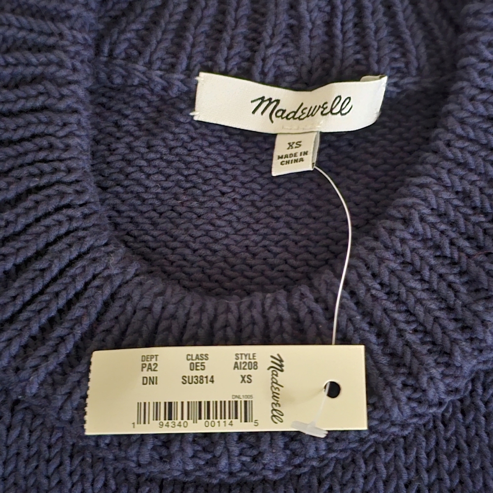 NWT Madewell Wellesley Bobble Pullover Sweater Sz XS - Picture 3 of 4